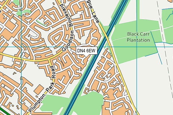 DN4 6EW map - OS VectorMap District (Ordnance Survey)