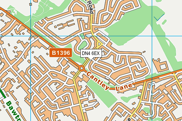 DN4 6EX map - OS VectorMap District (Ordnance Survey)