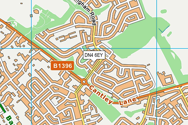 DN4 6EY map - OS VectorMap District (Ordnance Survey)