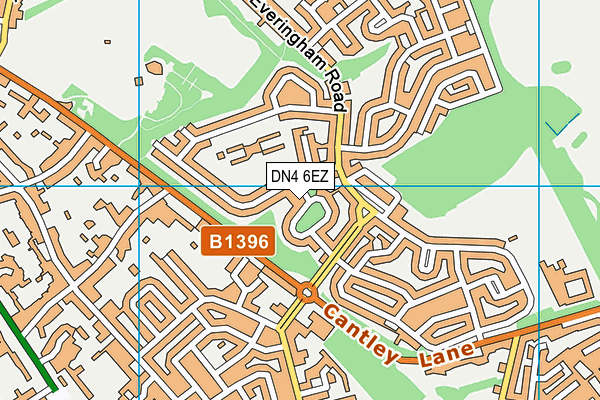 DN4 6EZ map - OS VectorMap District (Ordnance Survey)