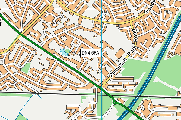 DN4 6FA map - OS VectorMap District (Ordnance Survey)