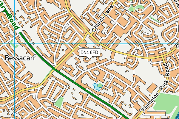 DN4 6FD map - OS VectorMap District (Ordnance Survey)
