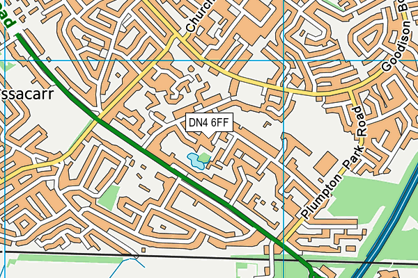 DN4 6FF map - OS VectorMap District (Ordnance Survey)