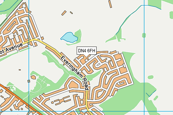 DN4 6FH map - OS VectorMap District (Ordnance Survey)