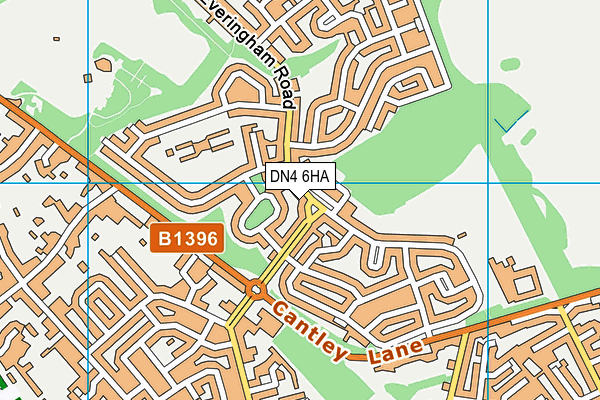 DN4 6HA map - OS VectorMap District (Ordnance Survey)