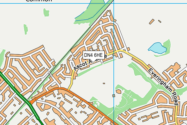 DN4 6HE map - OS VectorMap District (Ordnance Survey)
