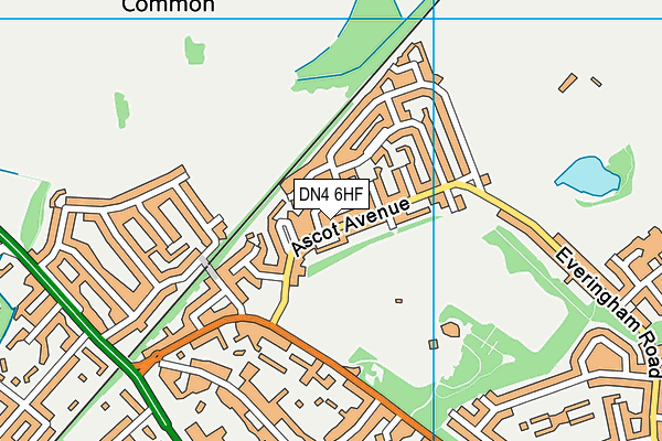 DN4 6HF map - OS VectorMap District (Ordnance Survey)