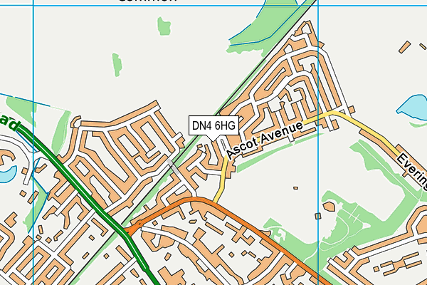 DN4 6HG map - OS VectorMap District (Ordnance Survey)