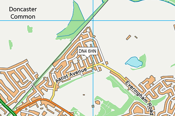 DN4 6HN map - OS VectorMap District (Ordnance Survey)