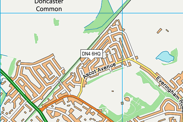 DN4 6HQ map - OS VectorMap District (Ordnance Survey)