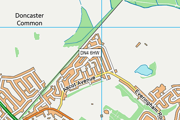 DN4 6HW map - OS VectorMap District (Ordnance Survey)