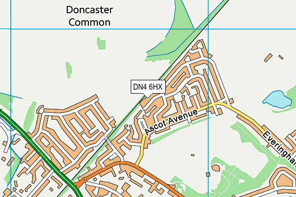 DN4 6HX map - OS VectorMap District (Ordnance Survey)