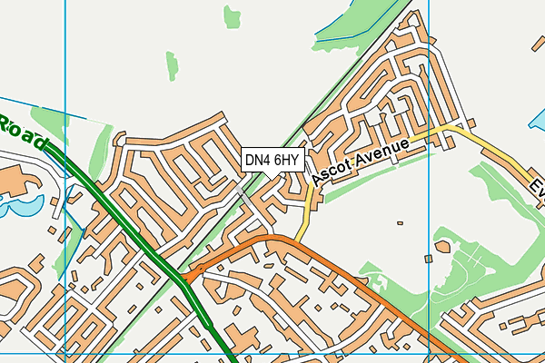 DN4 6HY map - OS VectorMap District (Ordnance Survey)