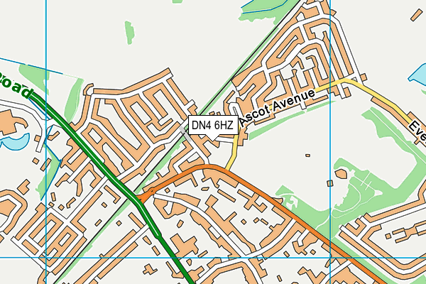 DN4 6HZ map - OS VectorMap District (Ordnance Survey)
