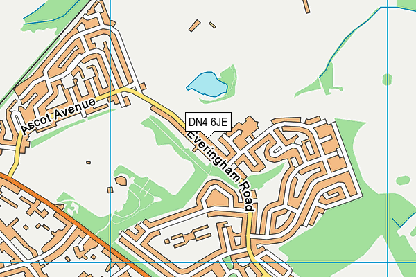 DN4 6JE map - OS VectorMap District (Ordnance Survey)