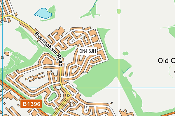 DN4 6JH map - OS VectorMap District (Ordnance Survey)