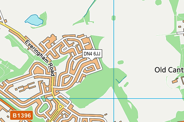 DN4 6JJ map - OS VectorMap District (Ordnance Survey)