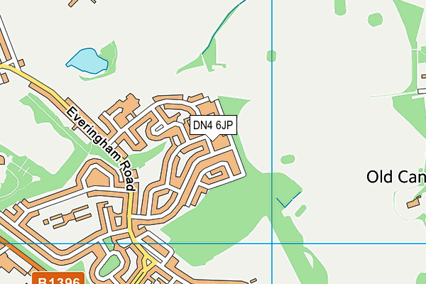 DN4 6JP map - OS VectorMap District (Ordnance Survey)