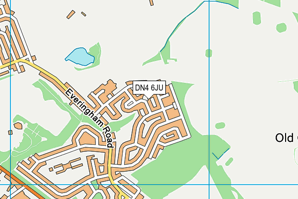 DN4 6JU map - OS VectorMap District (Ordnance Survey)