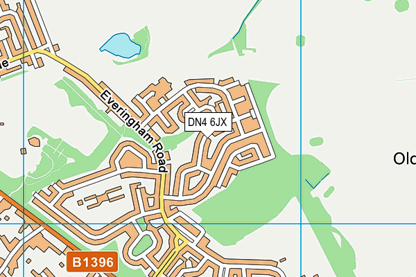 DN4 6JX map - OS VectorMap District (Ordnance Survey)