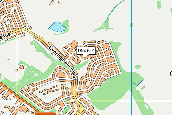 DN4 6JZ map - OS VectorMap District (Ordnance Survey)