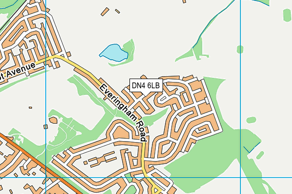 DN4 6LB map - OS VectorMap District (Ordnance Survey)