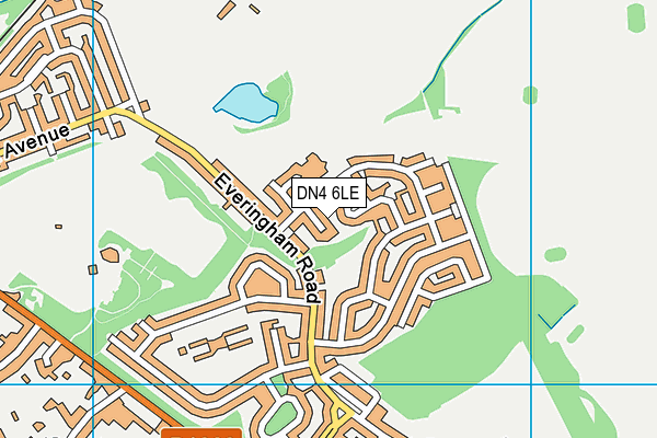 DN4 6LE map - OS VectorMap District (Ordnance Survey)