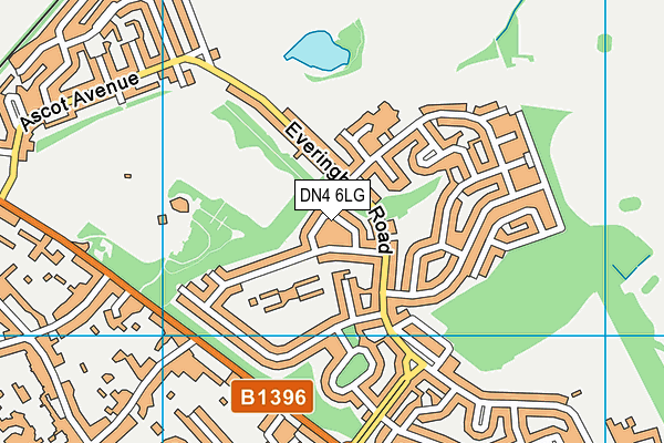 DN4 6LG map - OS VectorMap District (Ordnance Survey)
