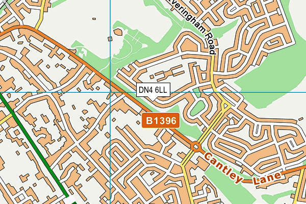 DN4 6LL map - OS VectorMap District (Ordnance Survey)