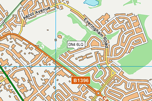 Hawthorn Primary School map (DN4 6LQ) - OS VectorMap District (Ordnance Survey)