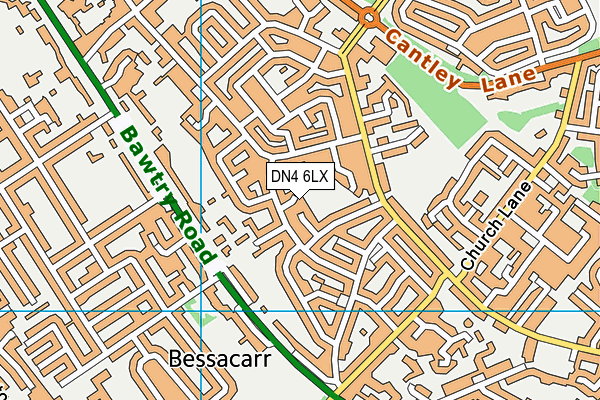 DN4 6LX map - OS VectorMap District (Ordnance Survey)