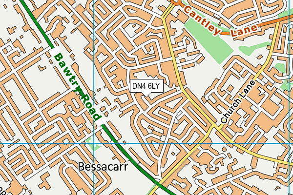 DN4 6LY map - OS VectorMap District (Ordnance Survey)