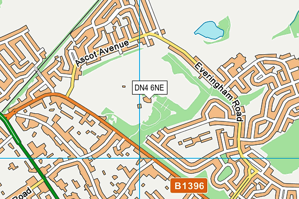DN4 6NE map - OS VectorMap District (Ordnance Survey)