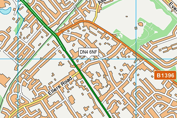 DN4 6NF map - OS VectorMap District (Ordnance Survey)