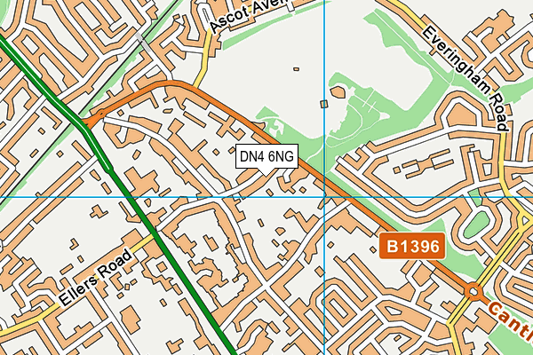 DN4 6NG map - OS VectorMap District (Ordnance Survey)