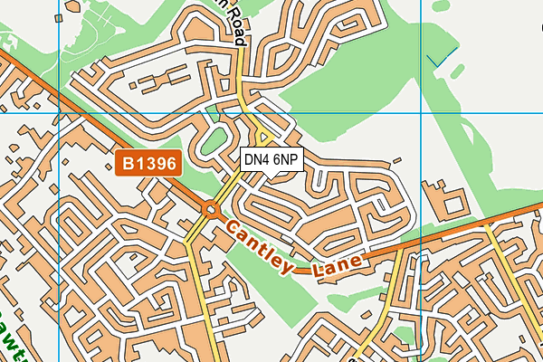 DN4 6NP map - OS VectorMap District (Ordnance Survey)