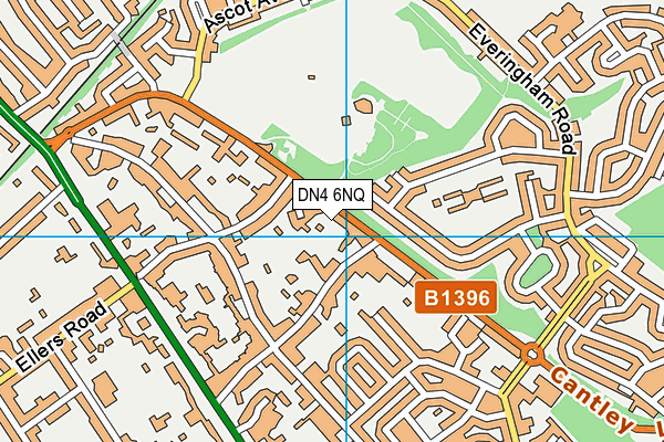 DN4 6NQ map - OS VectorMap District (Ordnance Survey)