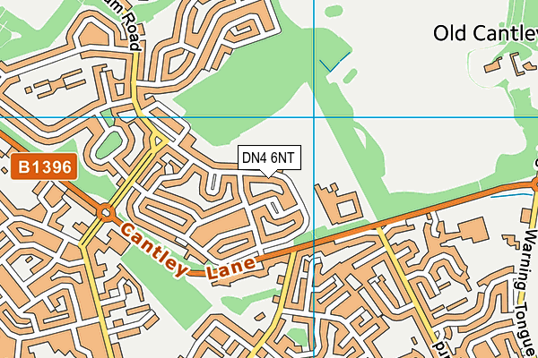 DN4 6NT map - OS VectorMap District (Ordnance Survey)