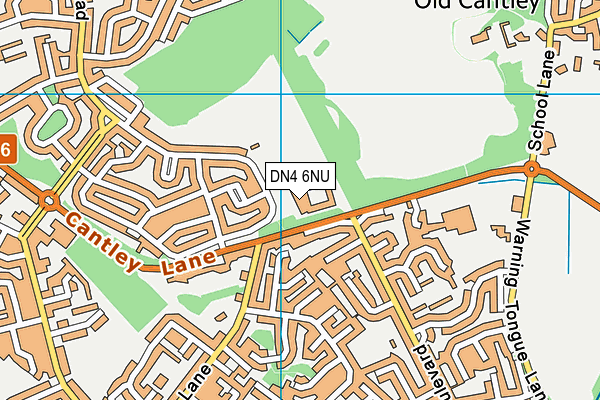 DN4 6NU map - OS VectorMap District (Ordnance Survey)