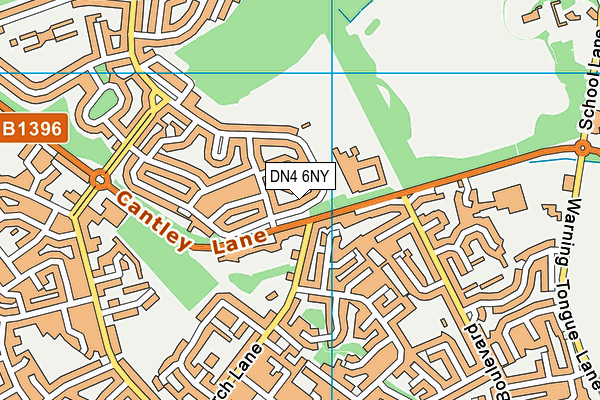 DN4 6NY map - OS VectorMap District (Ordnance Survey)