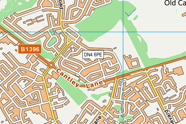 DN4 6PE map - OS VectorMap District (Ordnance Survey)