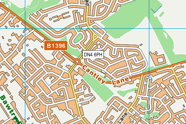 DN4 6PH map - OS VectorMap District (Ordnance Survey)