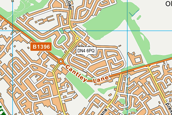DN4 6PQ map - OS VectorMap District (Ordnance Survey)