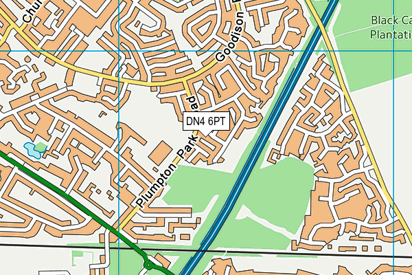 DN4 6PT map - OS VectorMap District (Ordnance Survey)
