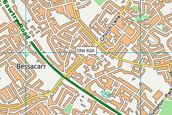 DN4 6QA map - OS VectorMap District (Ordnance Survey)