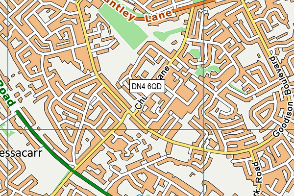 DN4 6QD map - OS VectorMap District (Ordnance Survey)