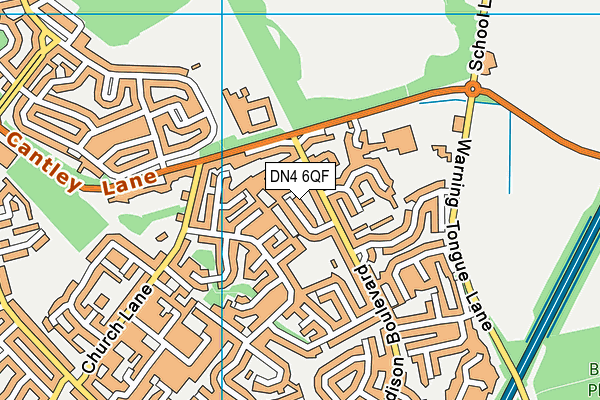 DN4 6QF map - OS VectorMap District (Ordnance Survey)