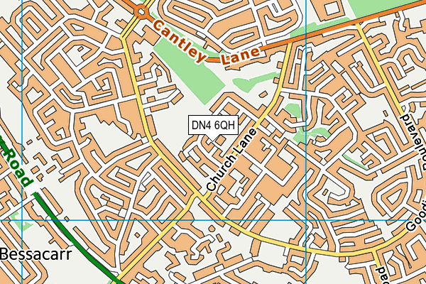 DN4 6QH map - OS VectorMap District (Ordnance Survey)