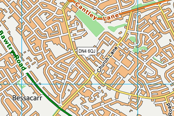 DN4 6QJ map - OS VectorMap District (Ordnance Survey)