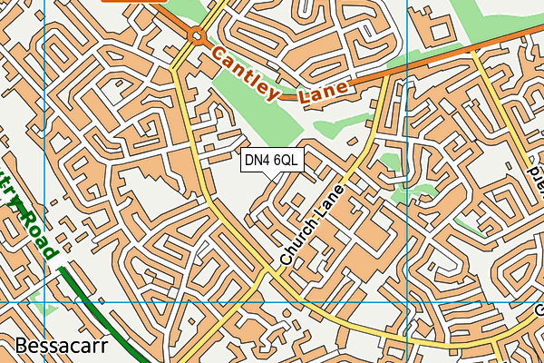 DN4 6QL map - OS VectorMap District (Ordnance Survey)